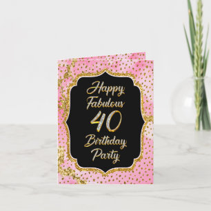 Glücklicher fantastischer 40. Geburtstag gefaltete