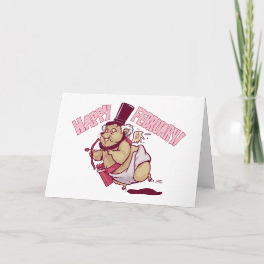 Glücklicher Februar Feiertagskarte (Vorderseite)