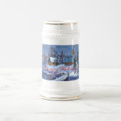 Glücklicher Feiertag Stein Bierglas (Mittel)