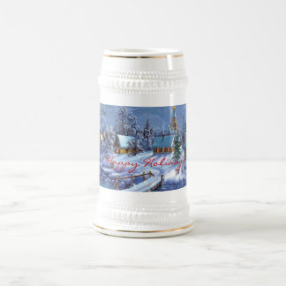 Glücklicher Feiertag Stein Bierglas