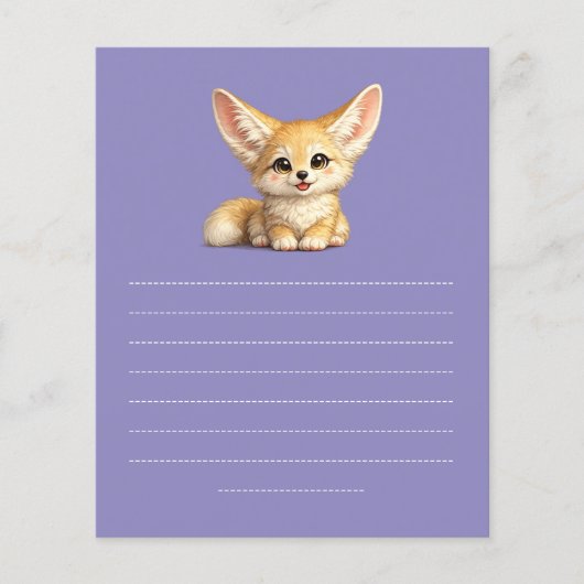 Glücklicher Fennek Fuchs Süße Positive Vibes Desig Flyer (Vorne)