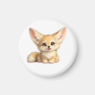 Glücklicher Fennek Fuchs Süße Positive Vibes Desig Magnet