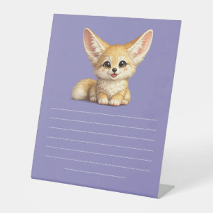 Glücklicher Fennek Fuchs Süße Positive Vibes Desig Sockelschild