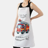 Glücklicher Feuerwehrwagen mit Leiter! Schürze (InSitu)