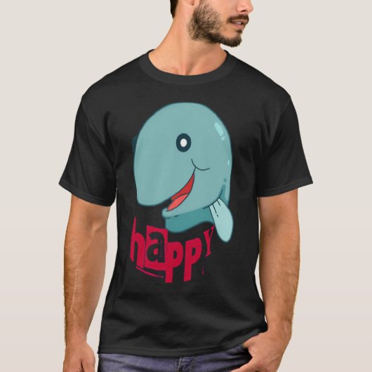 Glücklicher Fisch Cartoon. T-Shirt (Vorderseite)