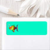 Glücklicher Fisch Etikett (Insitu)