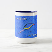 Glücklicher Fisch Lure Zweifarbige Tasse (Mittel)