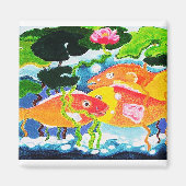 Glücklicher Fisch Magnet (Vorne)