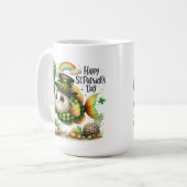 Glücklicher Fisch- St. Patrick’s Day Kaffeetasse (Vorderseite Links)