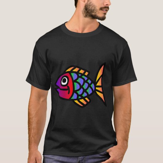 Glücklicher Fisch T-Shirt (Vorderseite)