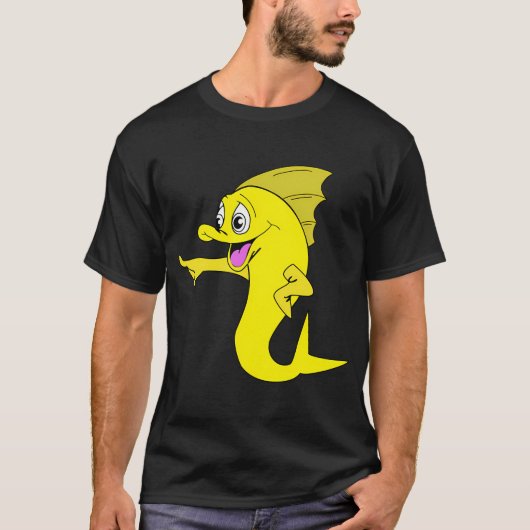 Glücklicher Fisch T-Shirt (Vorderseite)