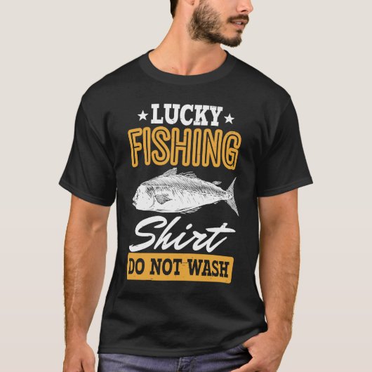 Glücklicher Fischfang für Fischjäger und Fischer T-Shirt (Vorderseite)