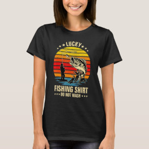 Glücklicher Fischfang weht nicht Vatertag Fischer T-Shirt