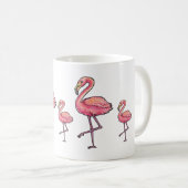 Glücklicher Flamingo Kaffeetasse (VorderseiteRechts)