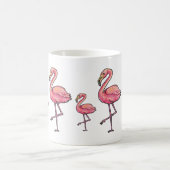 Glücklicher Flamingo Kaffeetasse (Mittel)