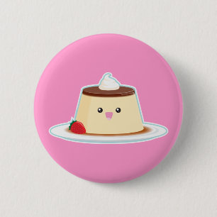 Glücklicher Flan Button