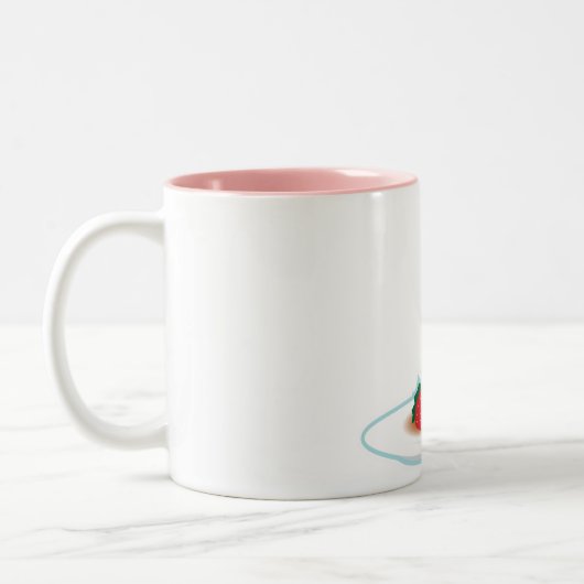 Glücklicher Flan Zweifarbige Tasse (Links)