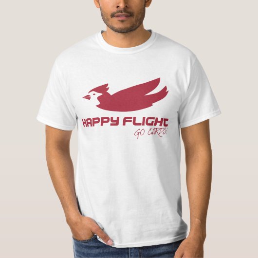 Glücklicher Flug - gehen Sie T-Shirt (Vorderseite)