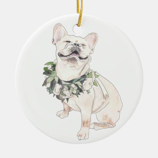 Glücklicher Franzose Keramik Ornament (Vorne)