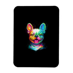 glücklicher französischer Bulldog lächelt Gesichts Magnet