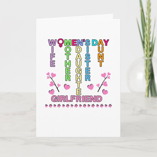 Glücklicher Frauentag Dankeskarte (Vorderseite)