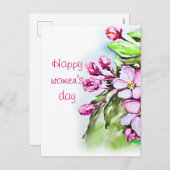 Glücklicher Frauentag Feiertagspostkarte (Vorne/Hinten)