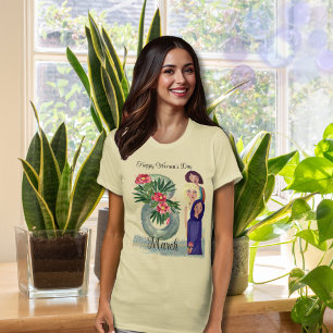 Glücklicher Frauentag   März 8. Creme T - Shirt