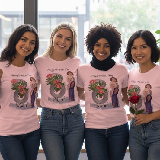 Glücklicher Frauentag | März 8. Rosa T - Shirt