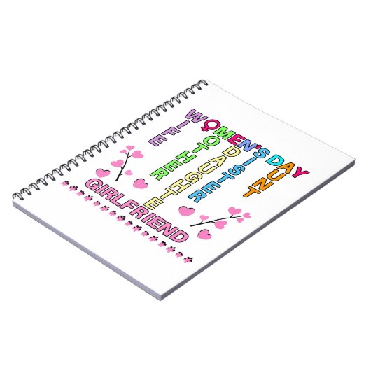 Glücklicher Frauentag Notizblock (Linke Seite)