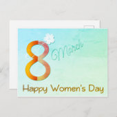 Glücklicher Frauentag Postkarte (Vorne/Hinten)