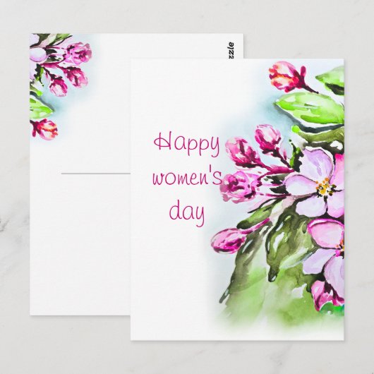 Glücklicher Frauentag Postkarte (Vorne/Hinten)