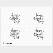 Glücklicher Frauentag Rechteckiger Aufkleber (Blatt)