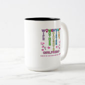 Glücklicher Frauentag Zweifarbige Tasse (VorderseiteRechts)