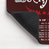 Glücklicher Freitag das 13. dunkle Mousepad (Ecke)