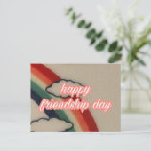 GLÜCKLICHER FREUNDSCHAFTSTAG Postkarte (Stehend Vorderseite)