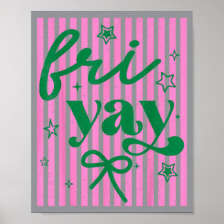 Glücklicher Fri-Yay Lustiger Freitag Lehrer Schüle Poster