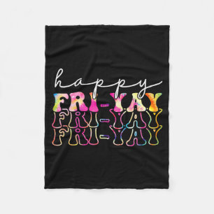 Glücklicher Fri-yay-Tie-Dye-Lehrer-Wochenende-Tag Fleecedecke