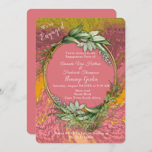 Glücklicher, fröhlicher Optimismus abstrakt Einladung (Vorne/Hinten)