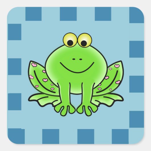 Glücklicher Frosch Aufkleber (Vorderseite)