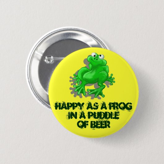 glücklicher Frosch Button (Vorne & Hinten)