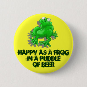 glücklicher Frosch Button