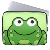 Glücklicher Frosch Laptopschutzhülle (Vorderseite)