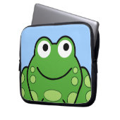 Glücklicher Frosch Laptopschutzhülle (Vorderseite Links)