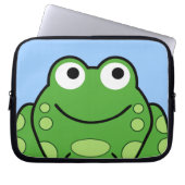Glücklicher Frosch Laptopschutzhülle (Vorderseite)