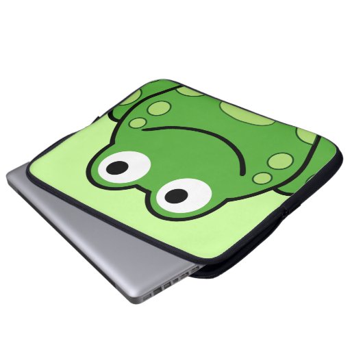 Glücklicher Frosch Laptopschutzhülle (Vorne Knopf)