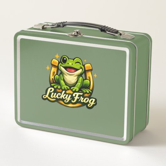 Glücklicher Frosch-Lunchbox Metall Brotdose (Vorderseite)