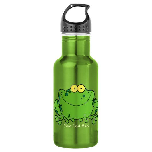 Glücklicher Frosch (personalisiert) Edelstahlflasche (Vorderseite)