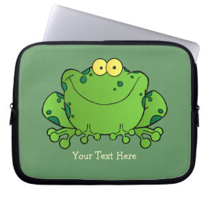 Glücklicher Frosch-(personalisierter) Fall Laptopschutzhülle