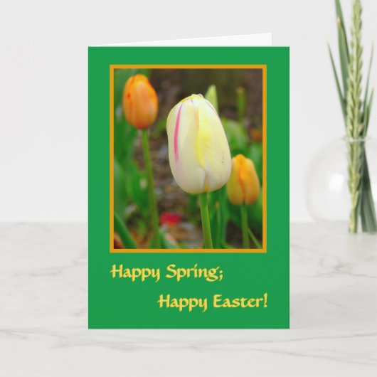 Glücklicher Frühling; HappyOaster! FRÜHSTÜCK Feiertagskarte (Vorderseite)