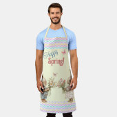 Glücklicher Frühling! Junge und Mädchen Bunny Kanb Schürze (Getragen)